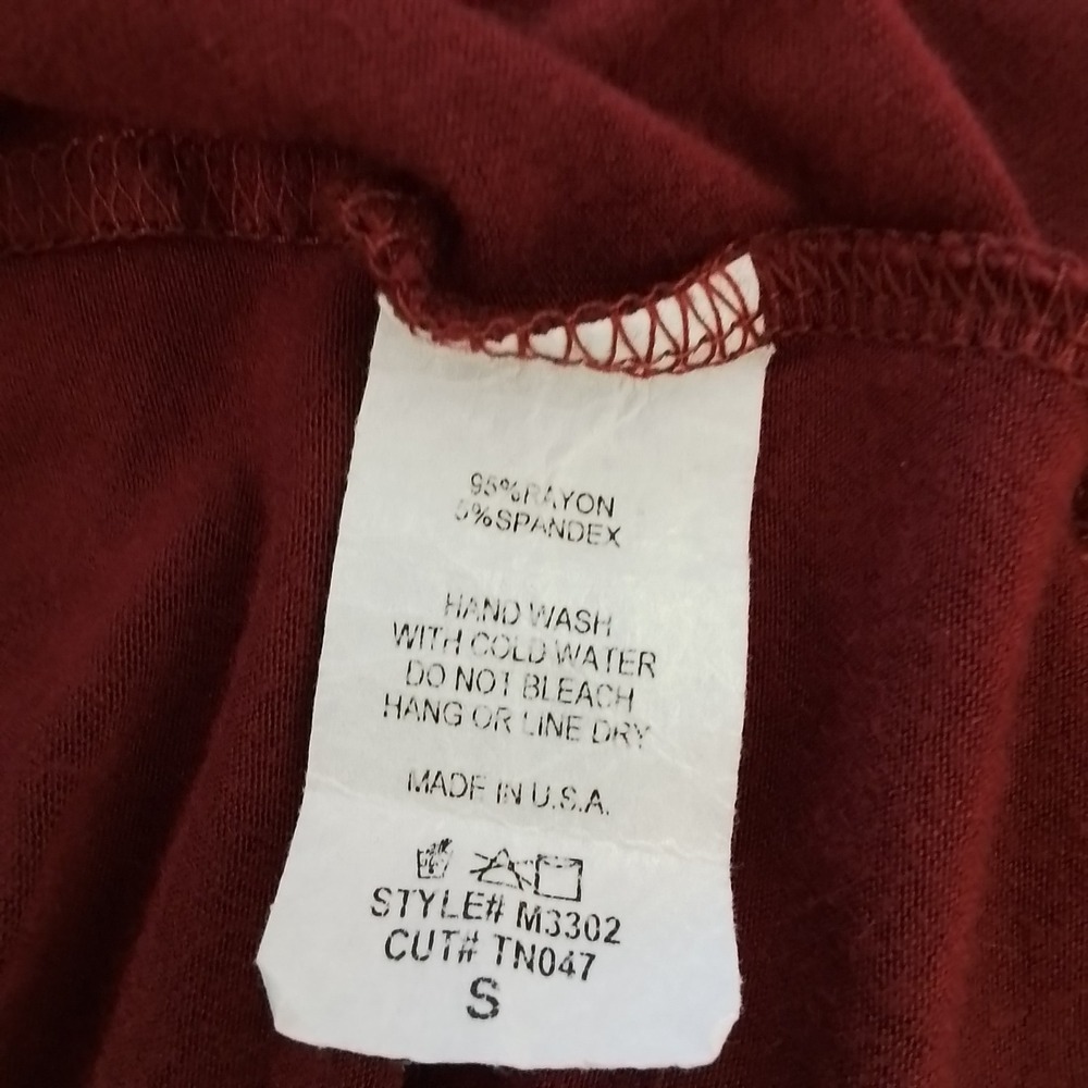 Umgee Women's Small‎ Burgundy High Low Dress Soft Stretch Jersey Boho Indie - Picture 11 of 14